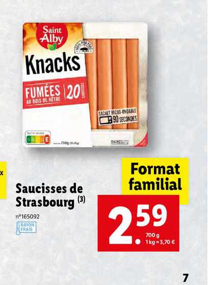saucisses de strasbourg saint alby
