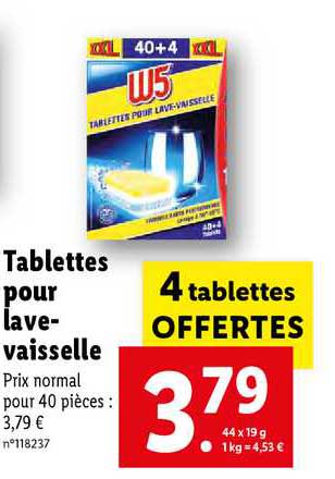 tablettes pour lave-vaisselle