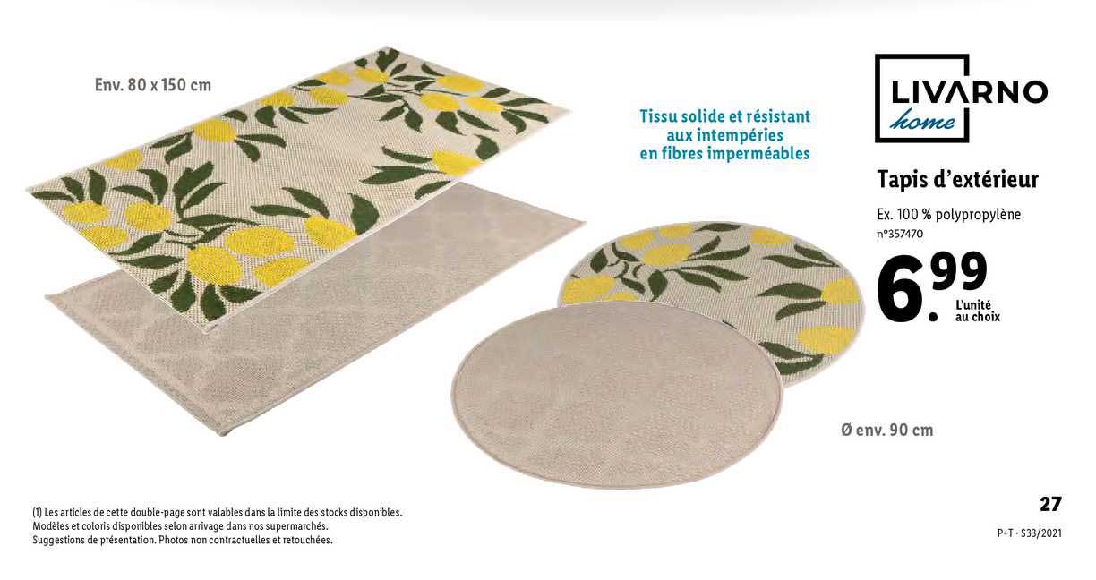 tapis d'extérieur livarno