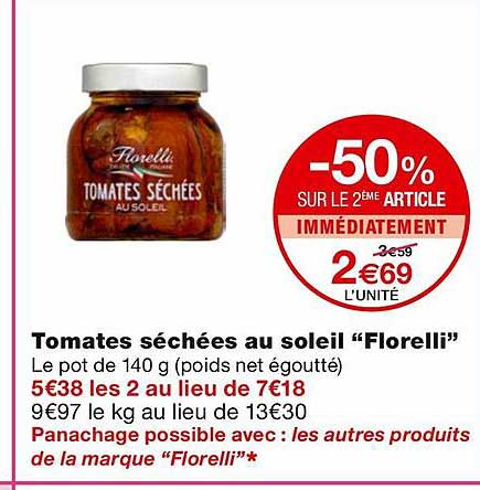Tomates Séchées Au Soleil "florelli"