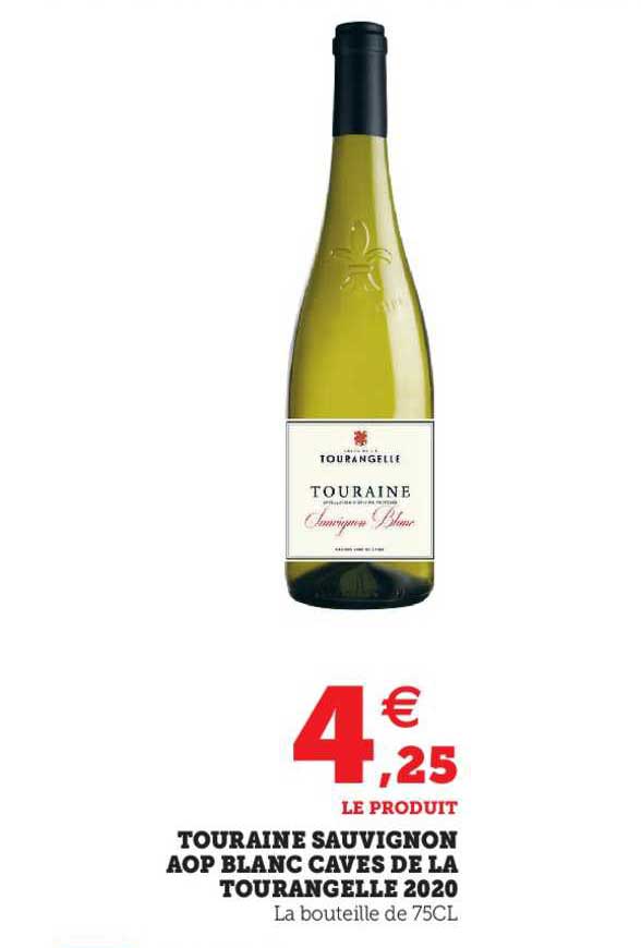 touraine sauvignon aop blanc caves de la tourangelle 2020