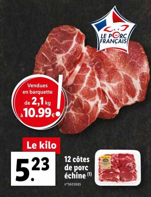 12 Côtes De Porc échine