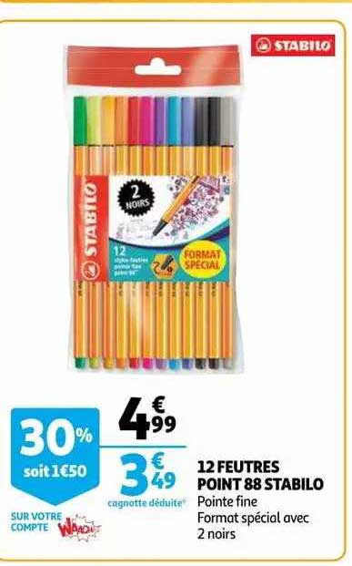 12 feutres point 88 stabilo