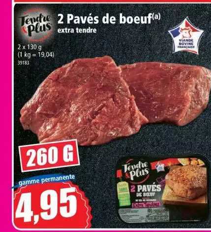 2 Pavés De Boeuf Extra Tendre Tendre&plus
