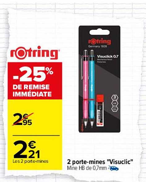 2 Porte-mines "visuclic" Rotring