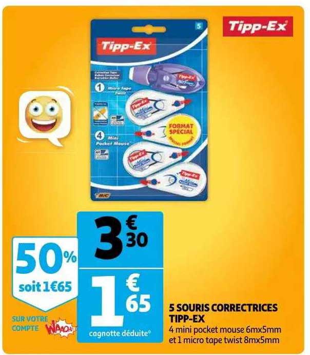 5 souris correctrice tipp-ex