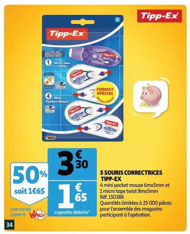 5 souris correctrices tipp-ex