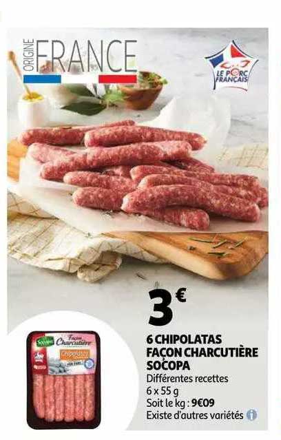 6 chipolatas façon charcutière socopa