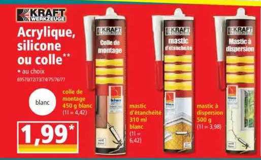 acrylique, silicone ou colle kraft werkzeuge