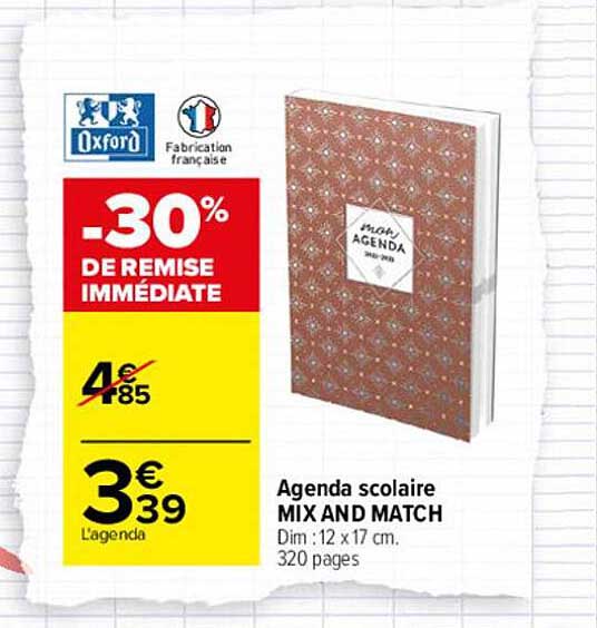 agenda scolaire mix and match