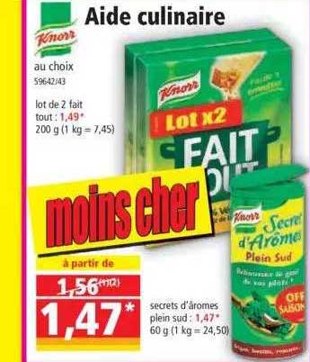 aide culinaire knorr