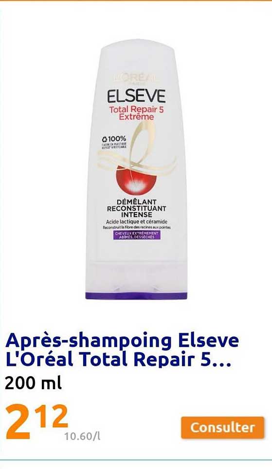 après-shampoing elsève l'oréal total repair 5...