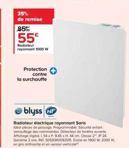 blyss radiateur rayonnant