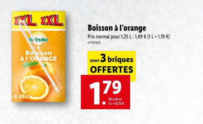 boisson à l'orange