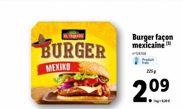 burger façon mexicaine