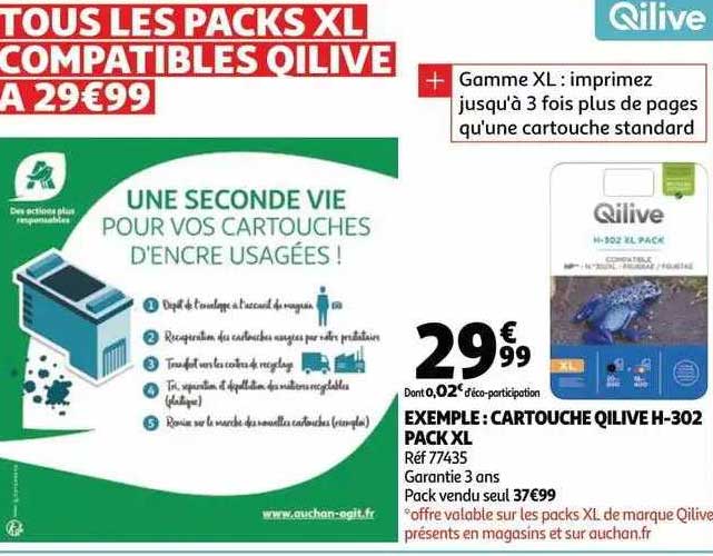 cartouches qilive h-302 pack xl