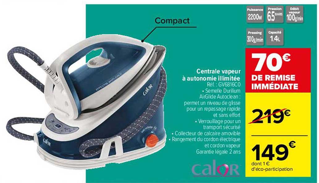 centrale vapeur à autonomie illimitée calor