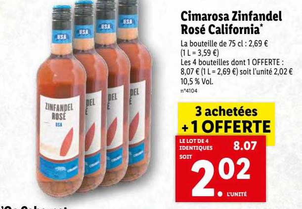 Cimarosa Zinfandel Rosé California