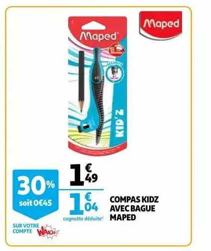 compas kidz avec bague maped