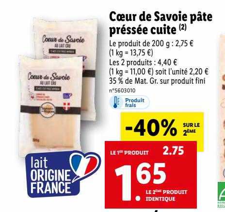 cœur de savoie pâte pressée cuite