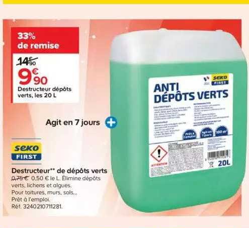 destructeur de dépôts verts seko first