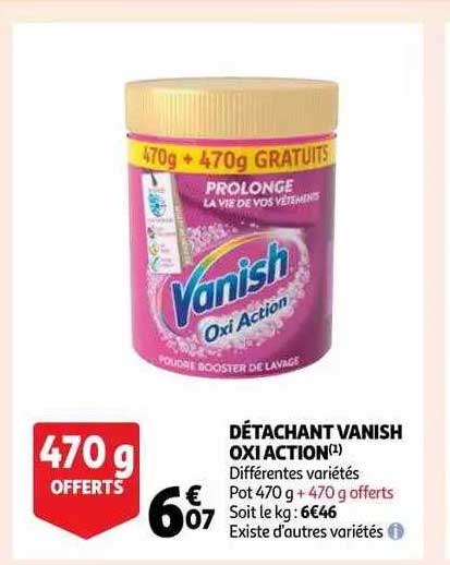 détachant vanish oxi action