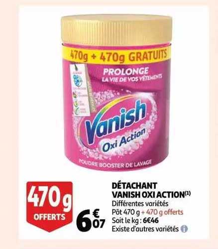 détachant vanish oxi action