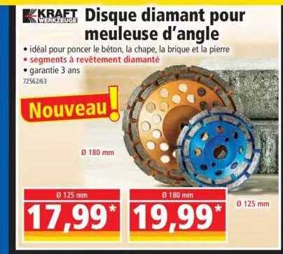 disque diamant pour meuleuse d'angle kraft werkzeuge