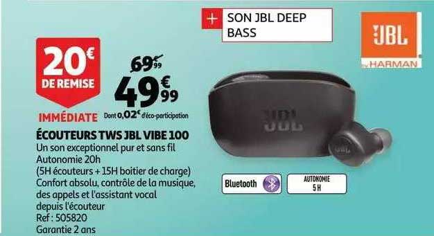 écouteurs tws jbl vibe 100 jbl