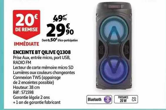 Enceinte Bt Qilive Q1308