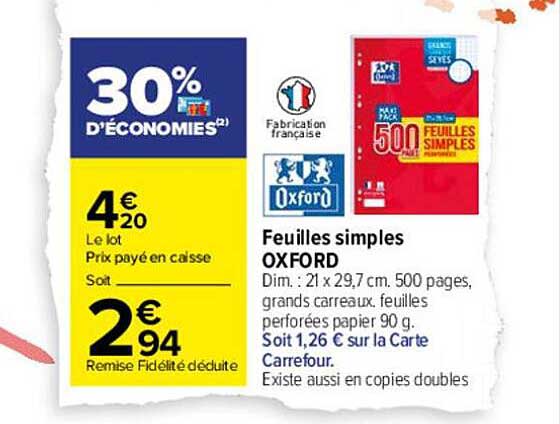 Feuilles Simples Oxford