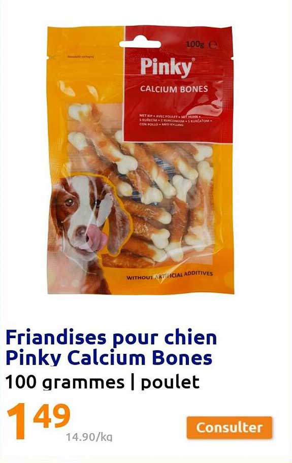 friandises pour chien pinky calcium bones