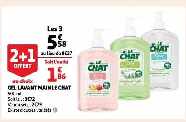 Gel Lavant Main Le Chat