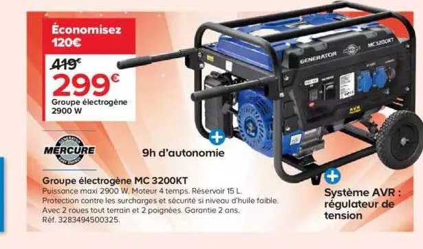 groupe électrogène mc 3200kt