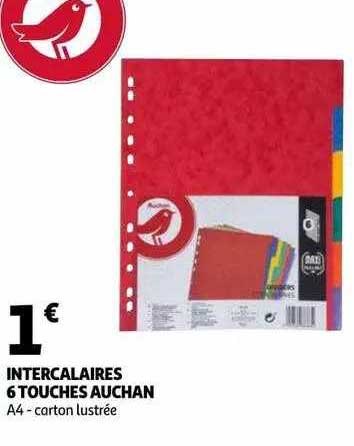intercalaires 6 touches auchan