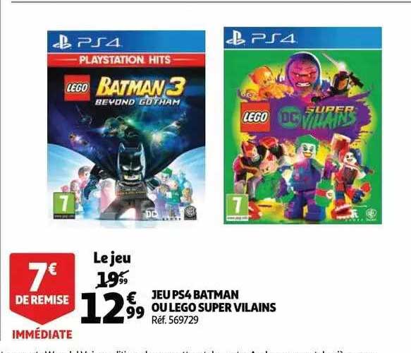 jeu ps4 batman ou lego super vilains