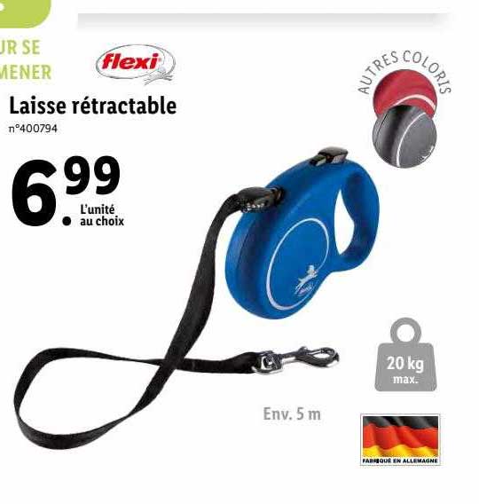 laisse rétractable flexi