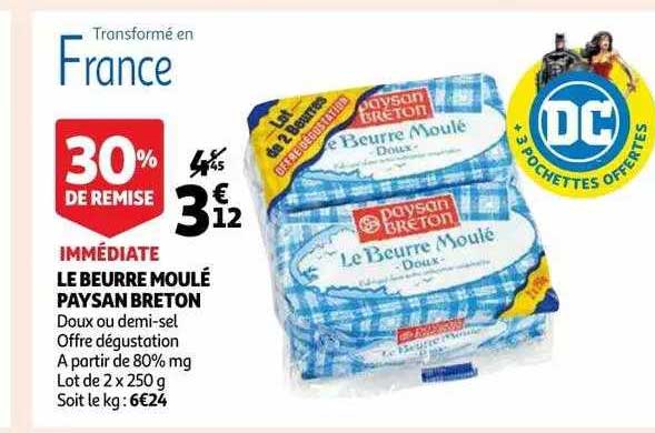 le beurre moulé paysan breton