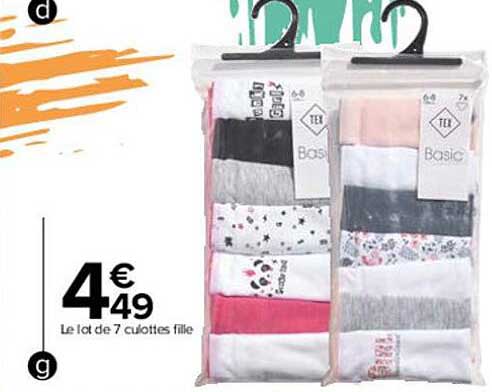 Le Lot De 7 Culottes Fille