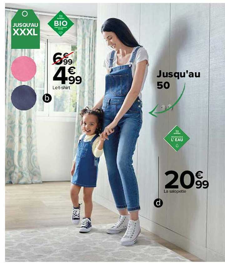 le t-shirt, la salopette