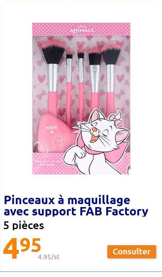 pinceaux à maquillage avec support fab factory