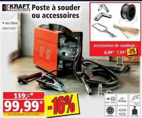 poste à souder ou accessoires kraft werkzeuge