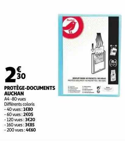 protège-documents auchan