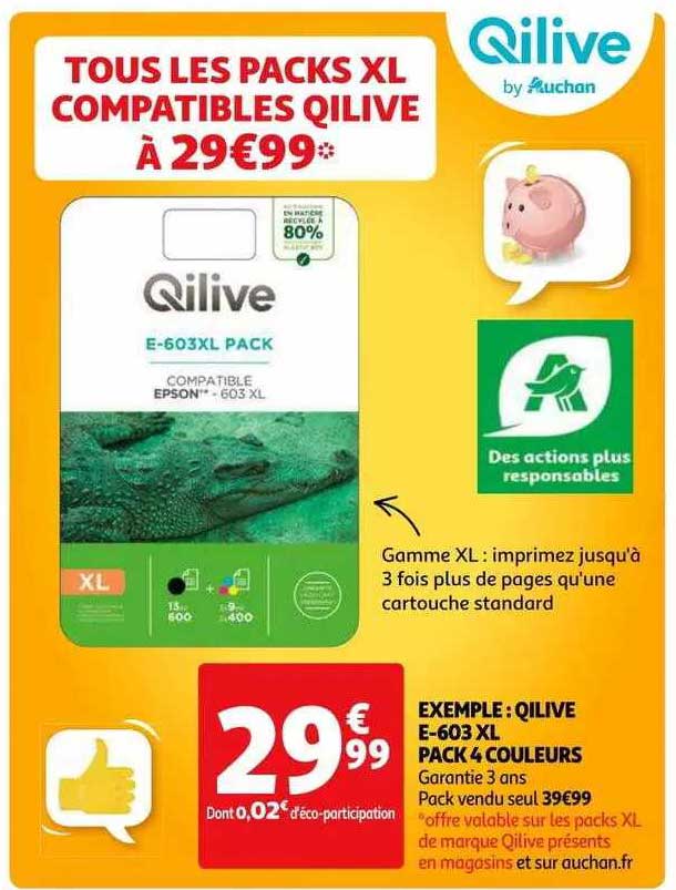 qilive e-603 xl pack 4 couleurs