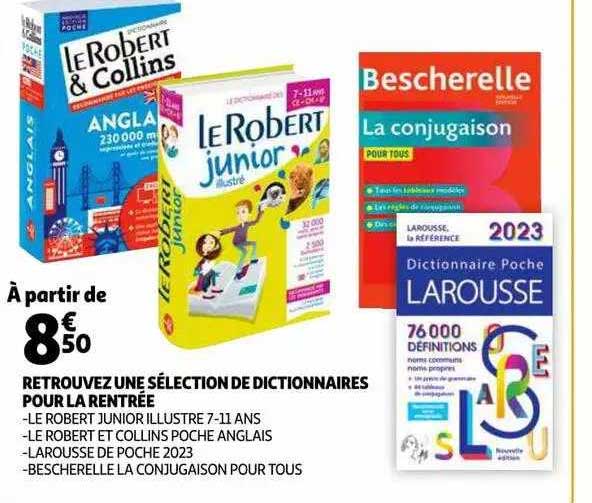 retrouvez une sélection de dictionnaires pour la rentrée