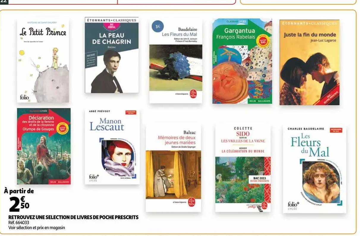 retrouvez une selection de livres de poche prescrits