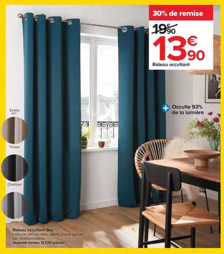 rideau occultant sky