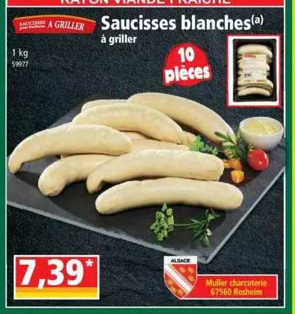 Saucisses Blanches à Griller