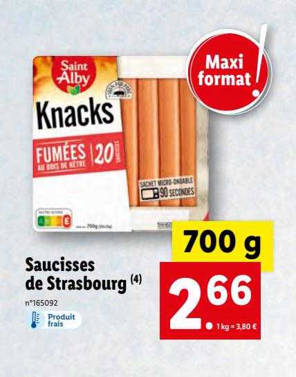 saucisses de strasbourg saint alby