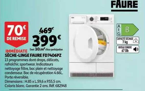 sèche-linge faure fd7406pz